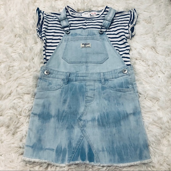 NWOT Oshkosh Tie Dye Girls overall dress jumper - Picture 2 of 2